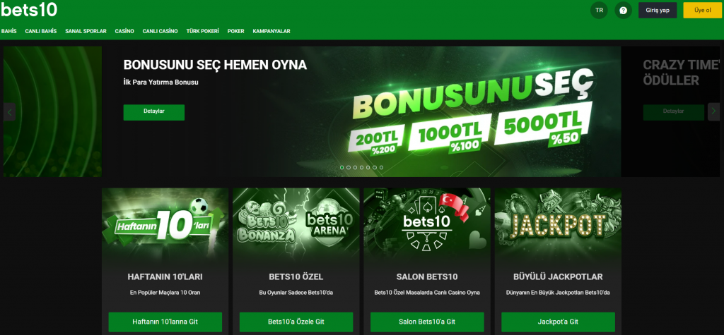Bets10 Giriş ve Üyelik